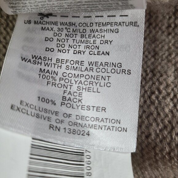 Women's Gray Faux Fur Shearling Open Front Drape Cardigan Vest - Picture 7 of 7